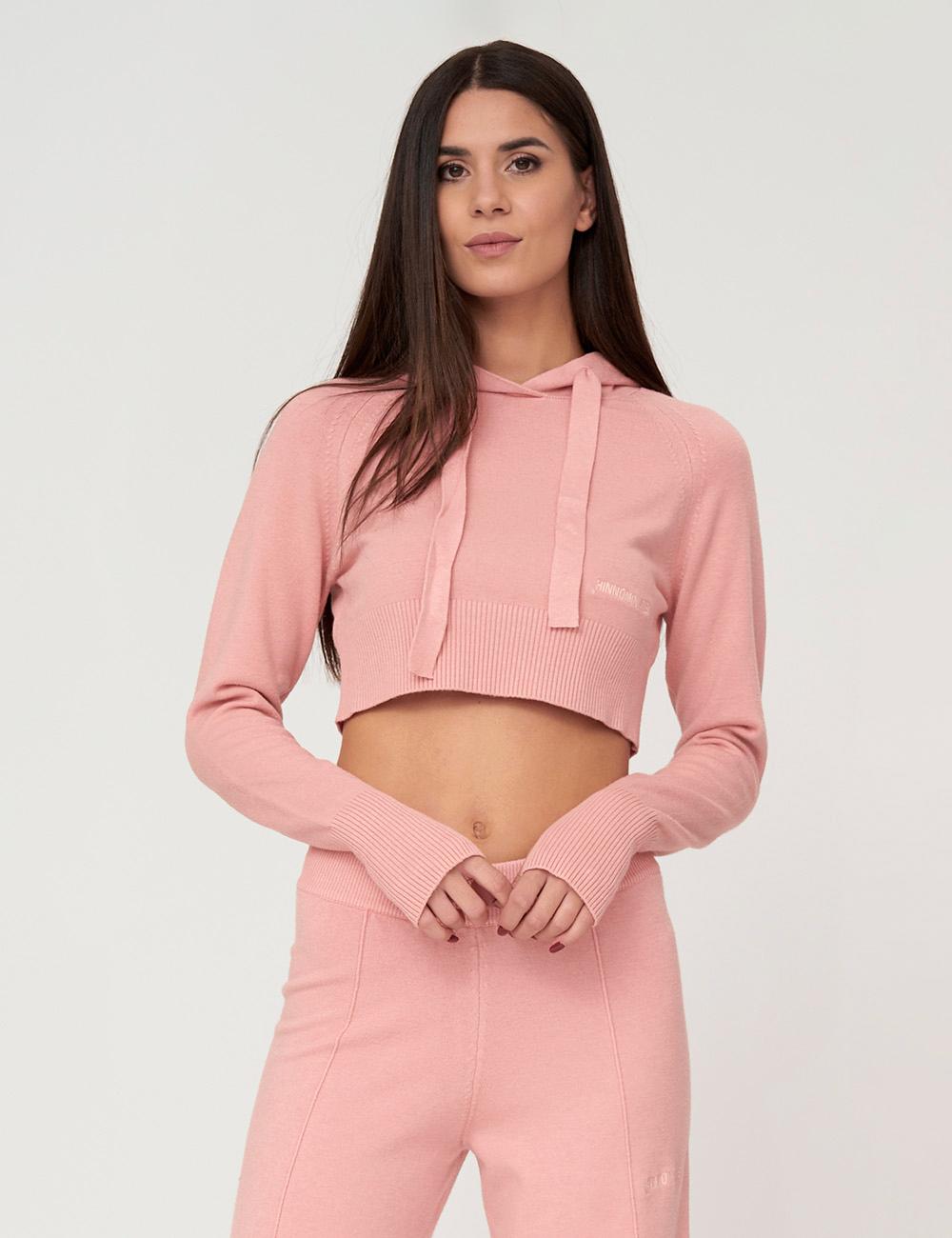 Maglia corta con cappuccio