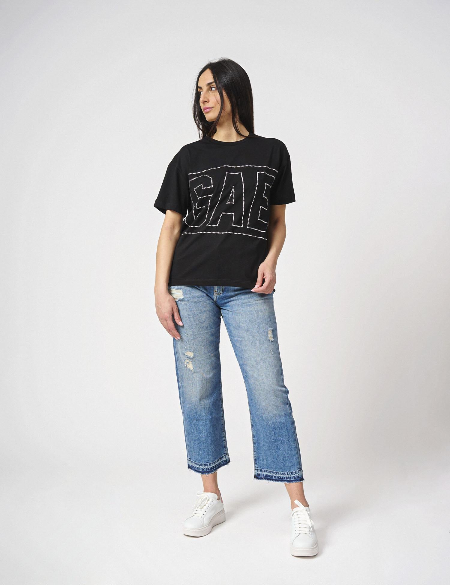 T-shirt con strass