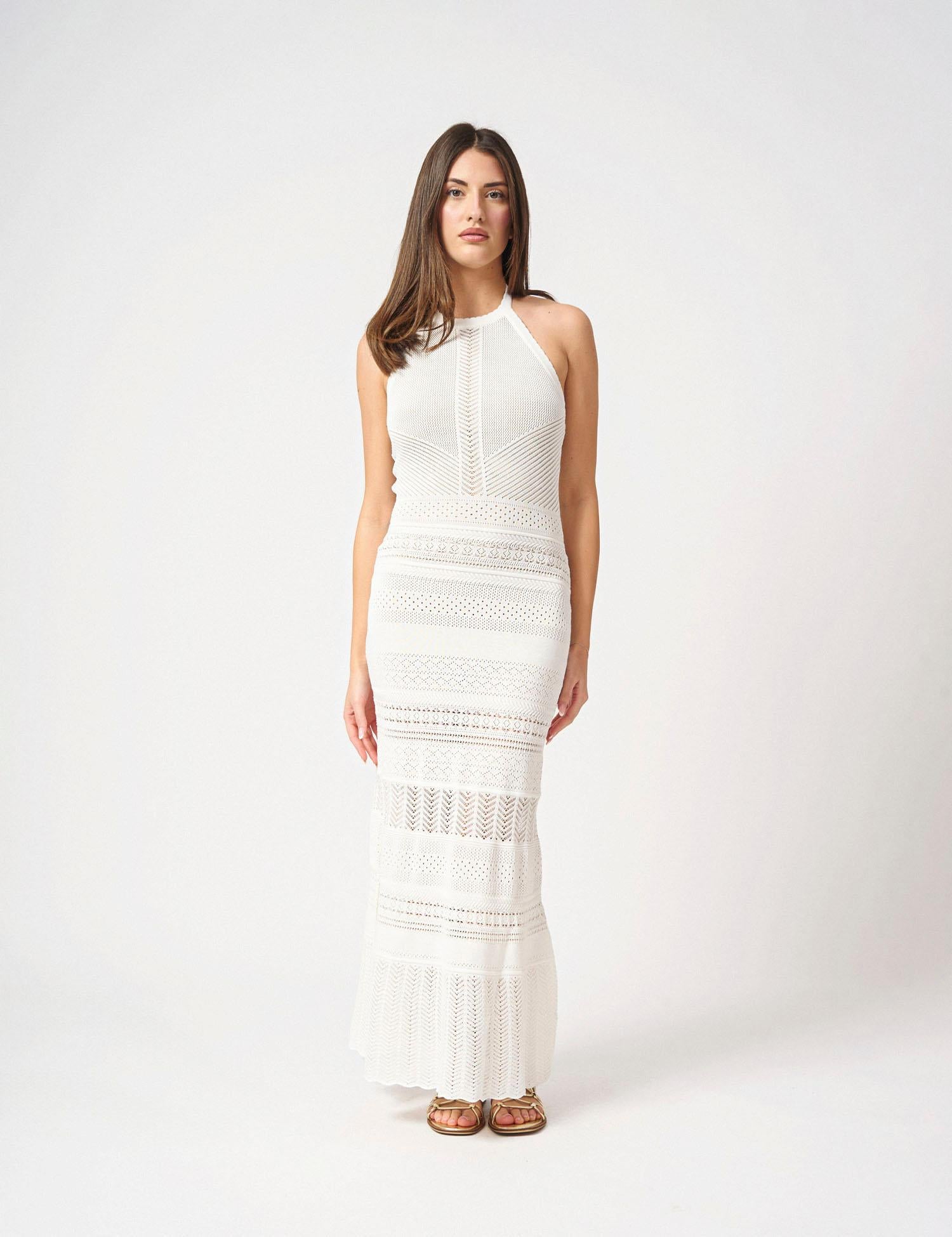 Abito lungo smanicato