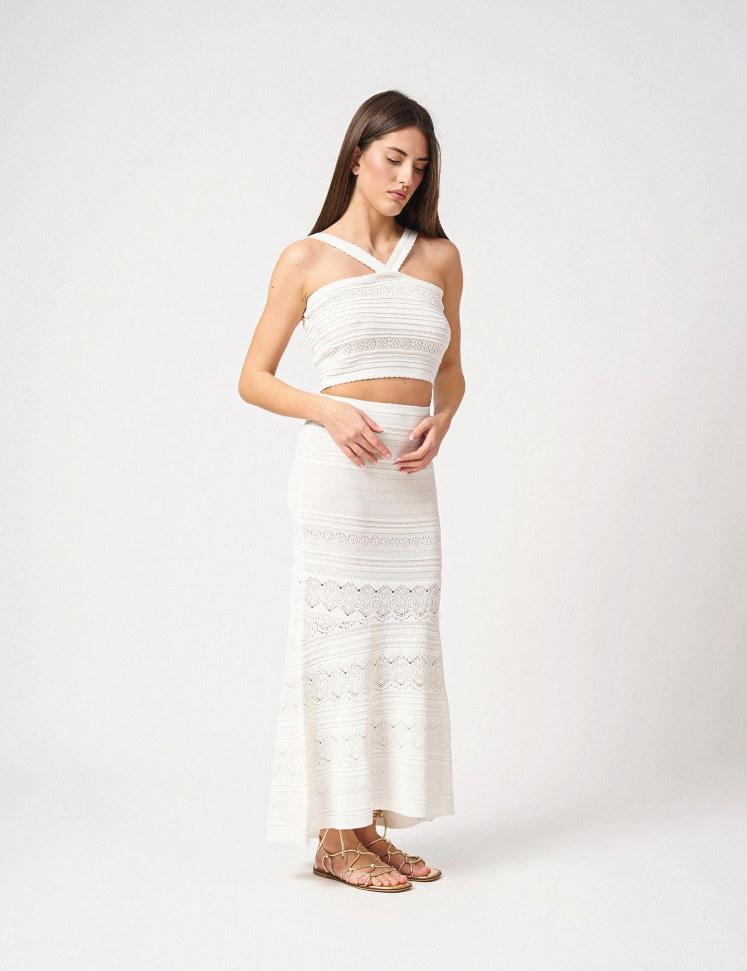 Crop top in maglia