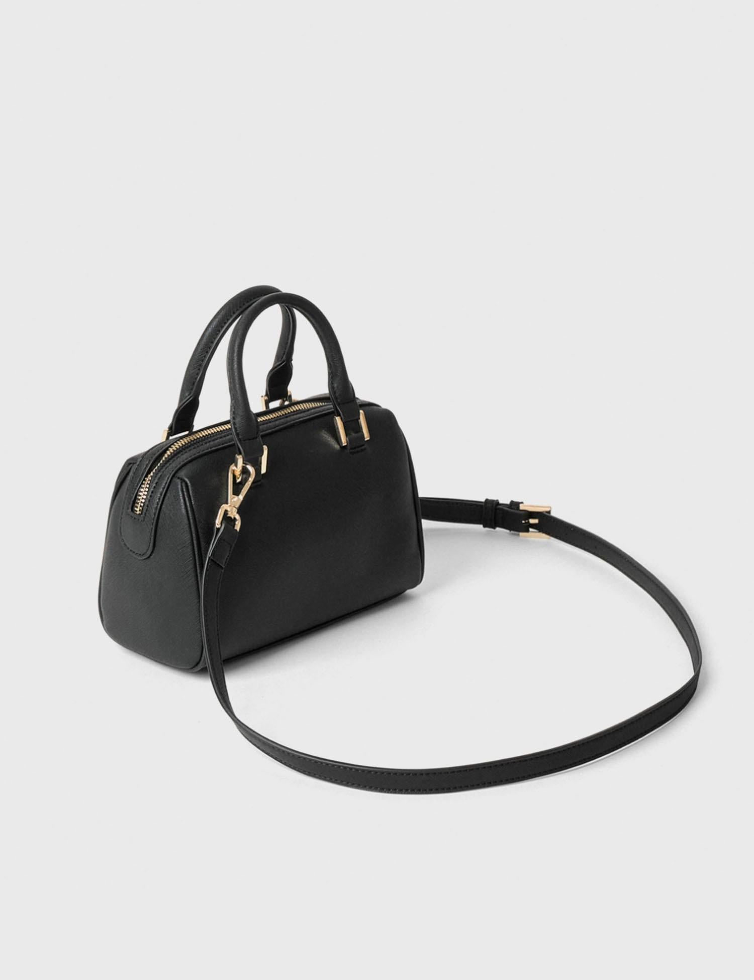 Mini duffle con tracolla jacquard