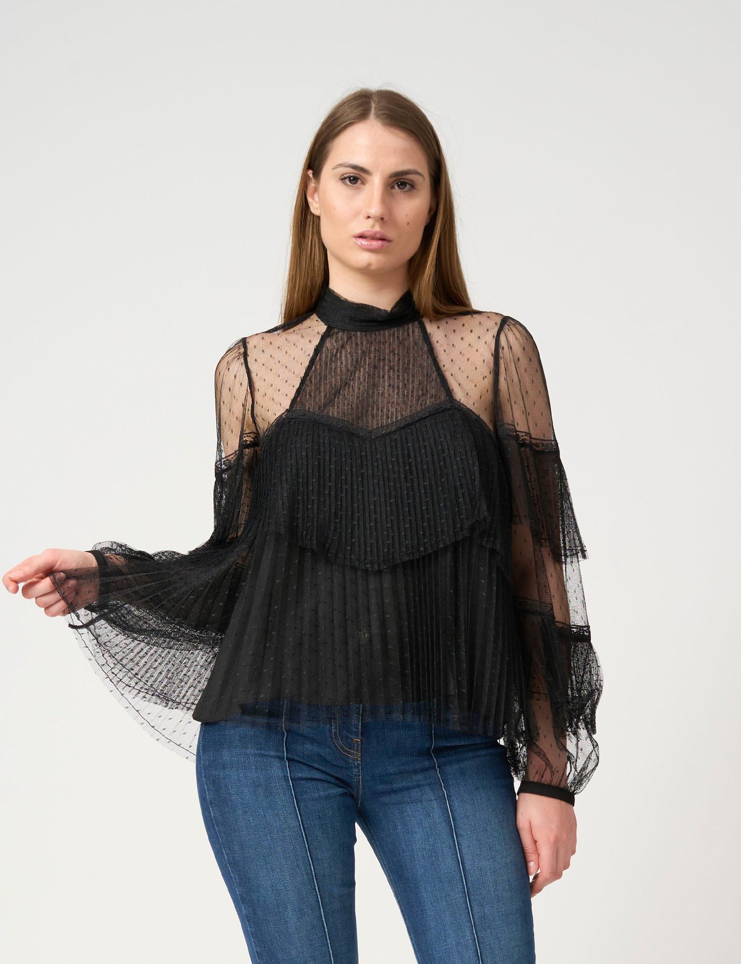 Blusa plissè