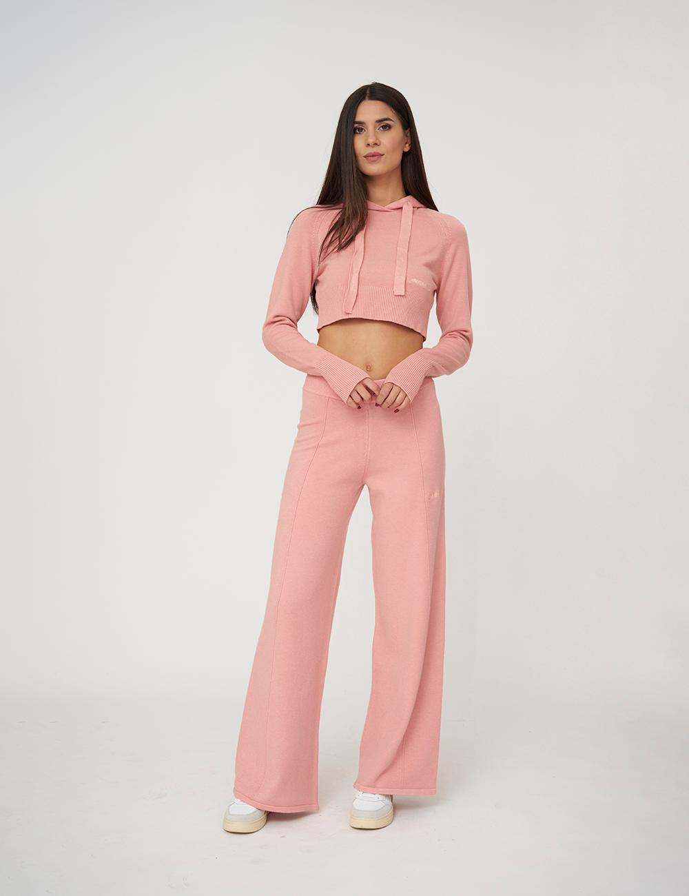 Pantalone a palazzo in maglia