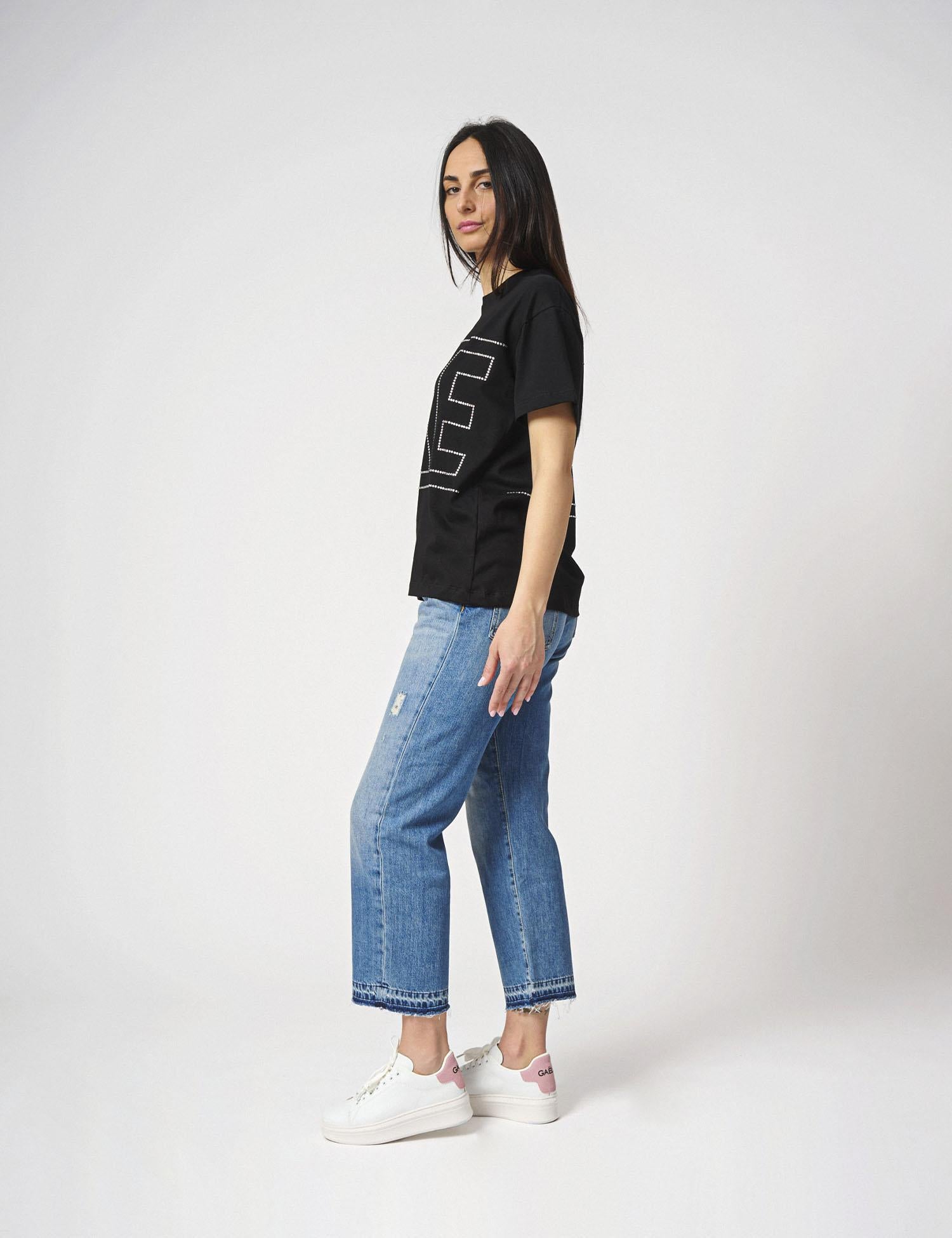 T-shirt con strass