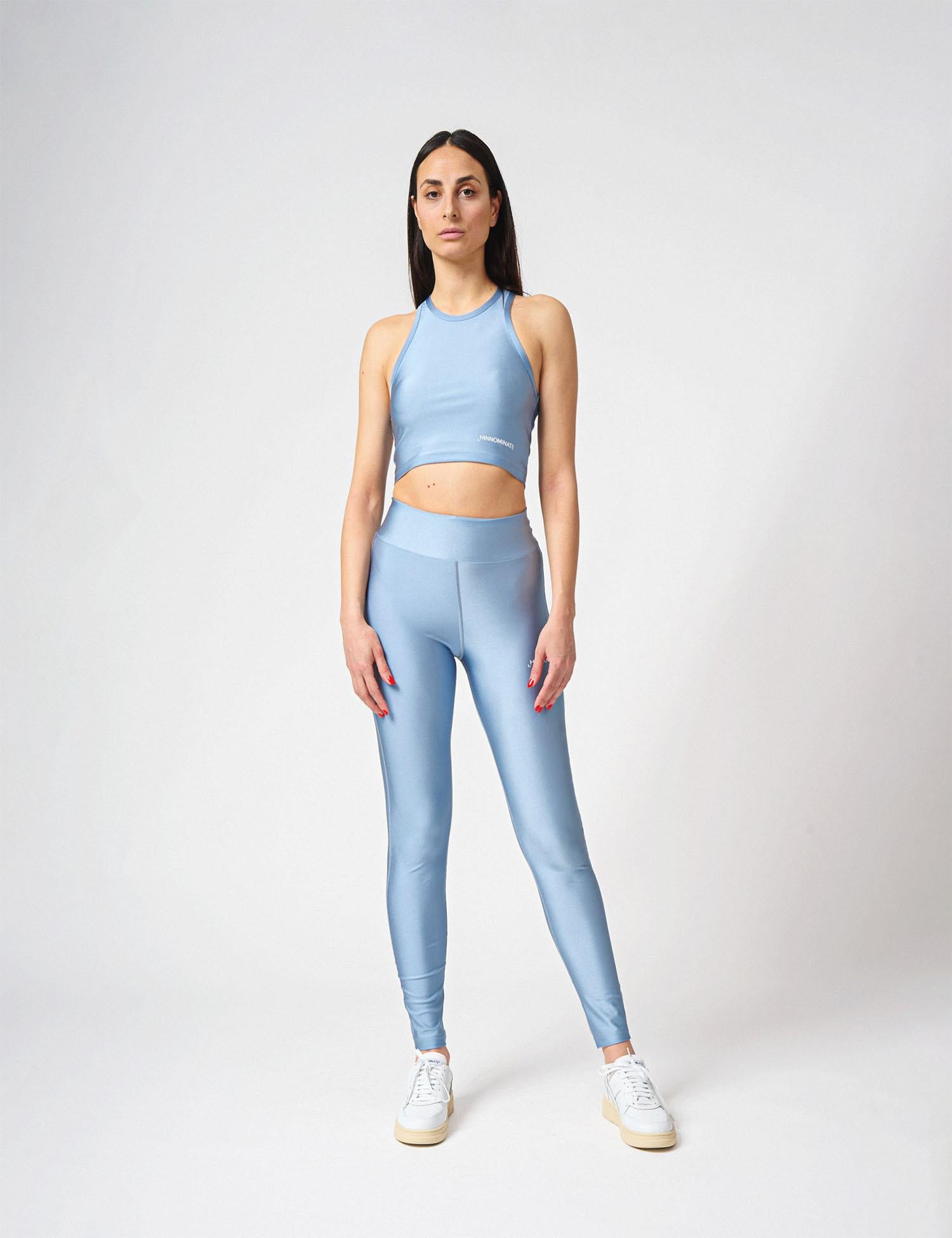 Leggings lucido vita alta