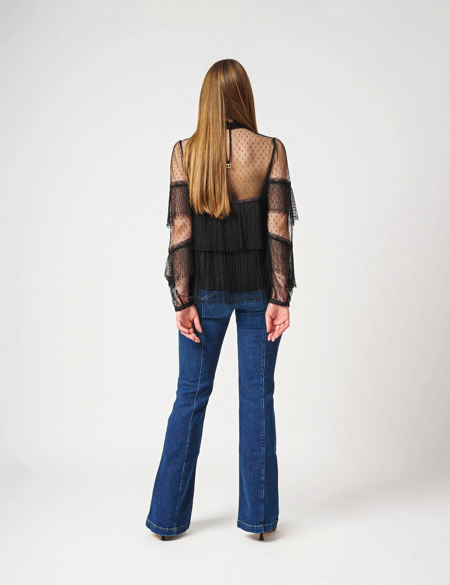 Blusa plissè