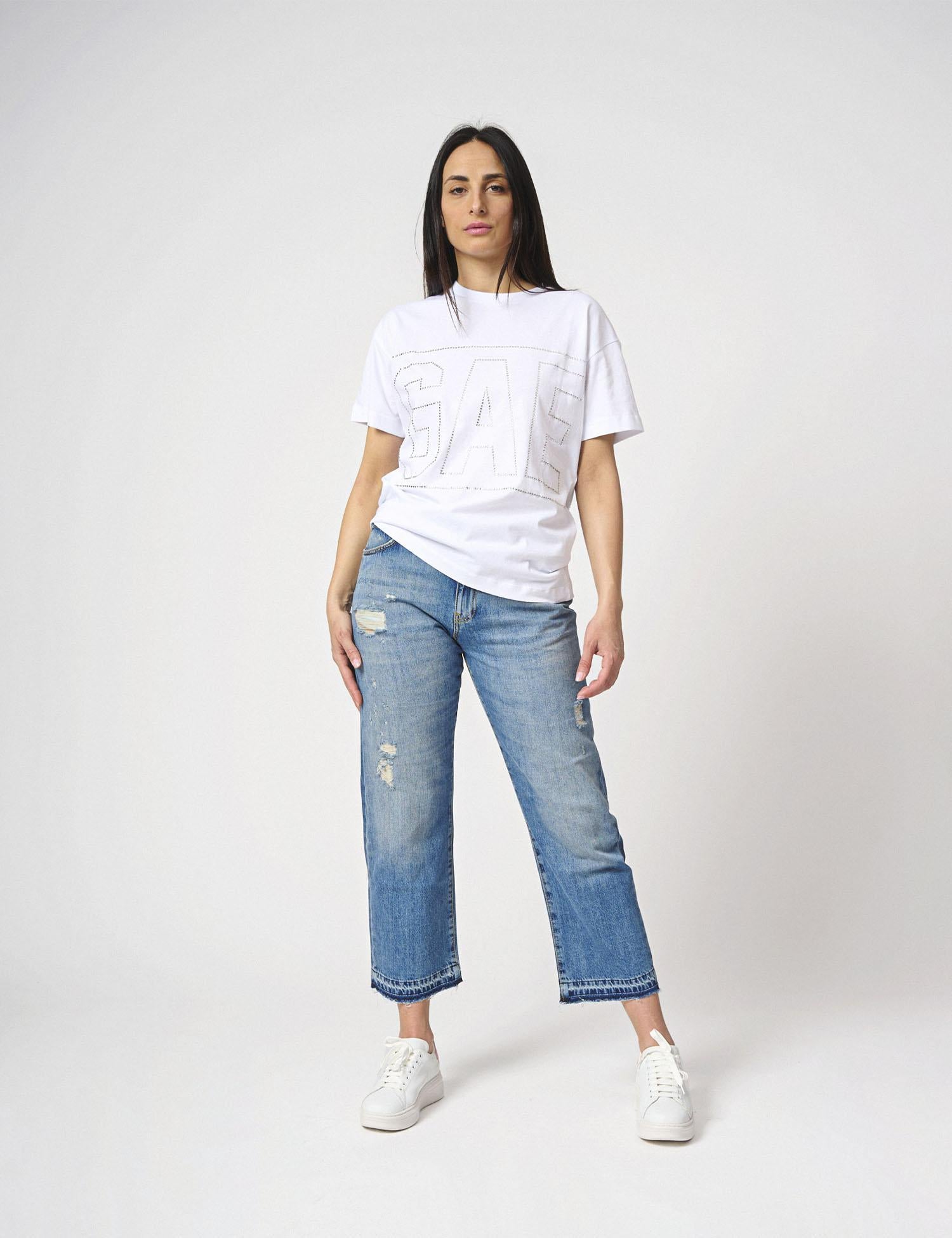 T-shirt con strass