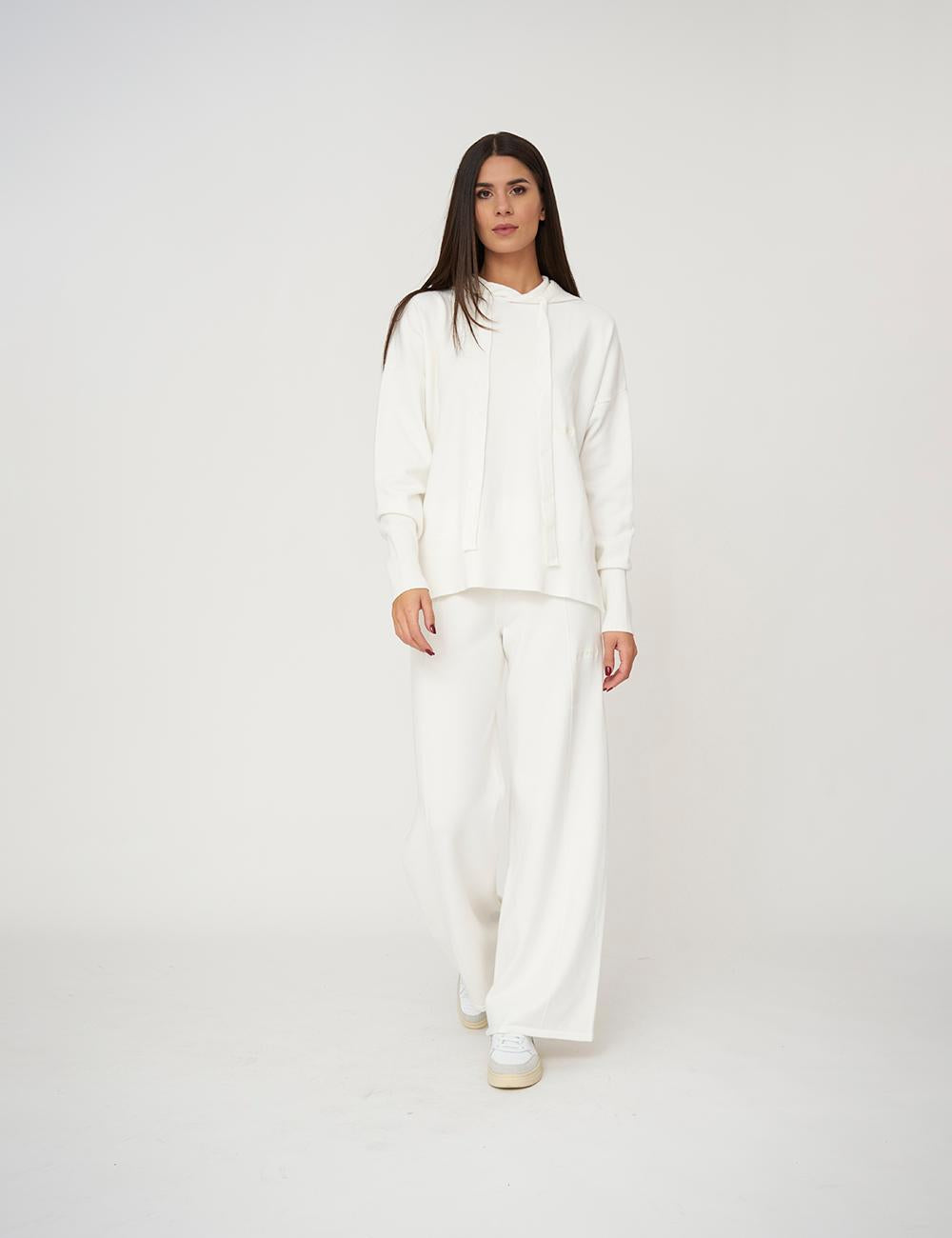 Maglia con cappuccio con spacchi laterali