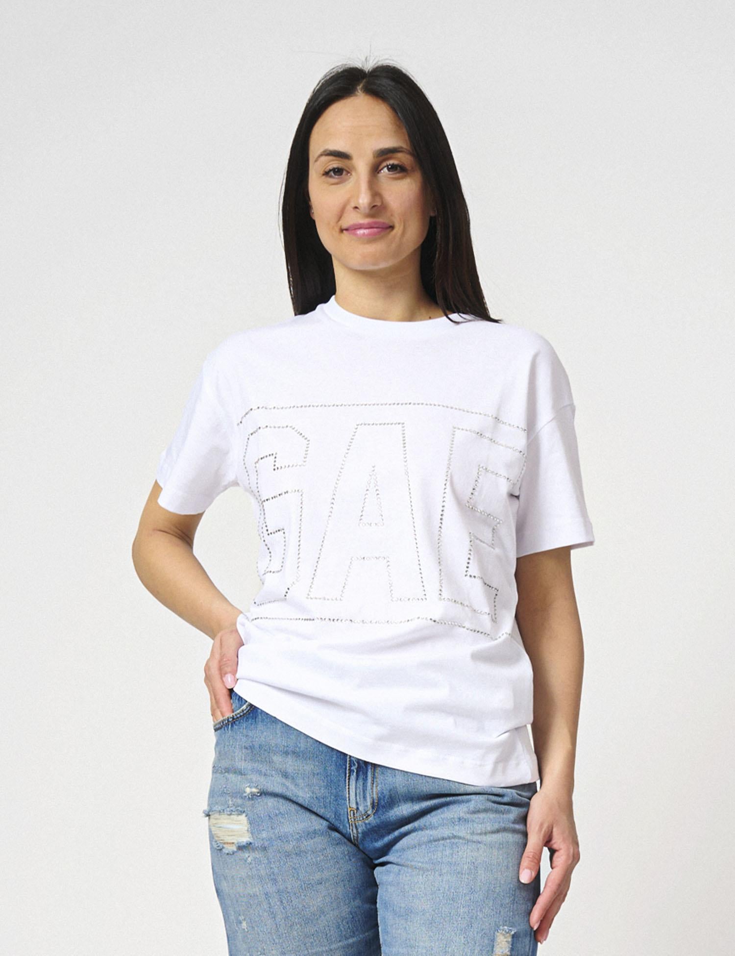 T-shirt con strass