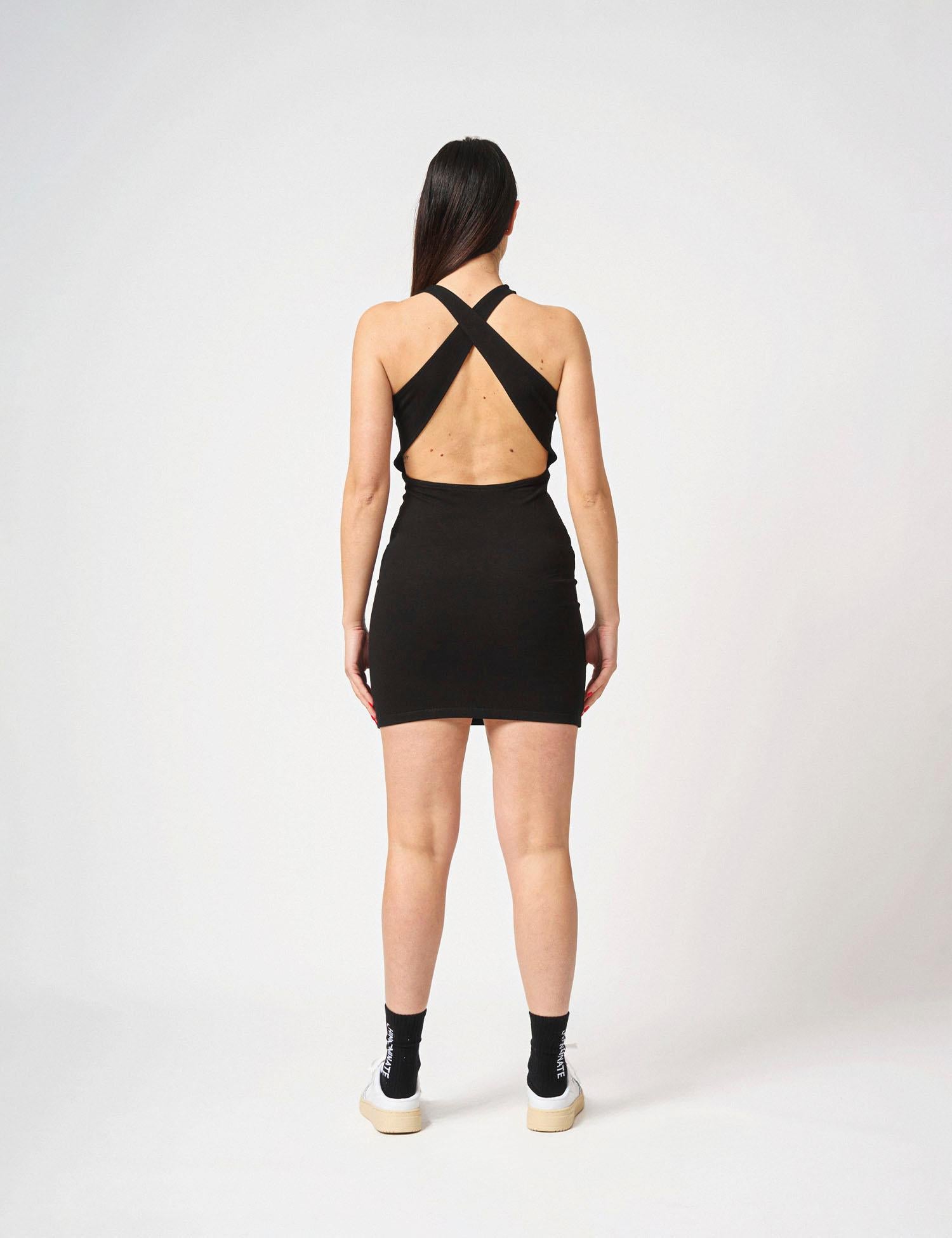 Abito corto scollo all'americana