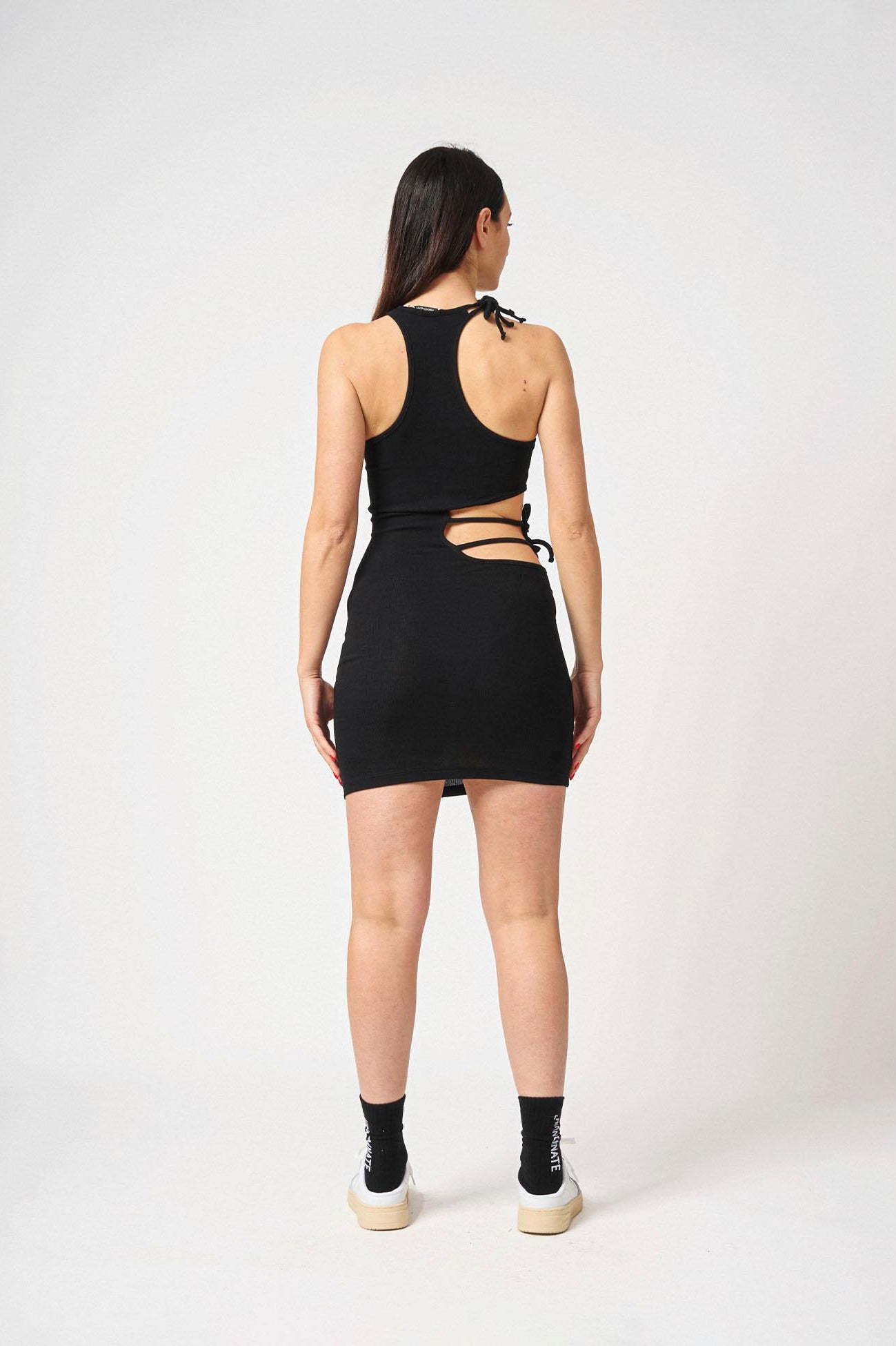 Abito corto in costina