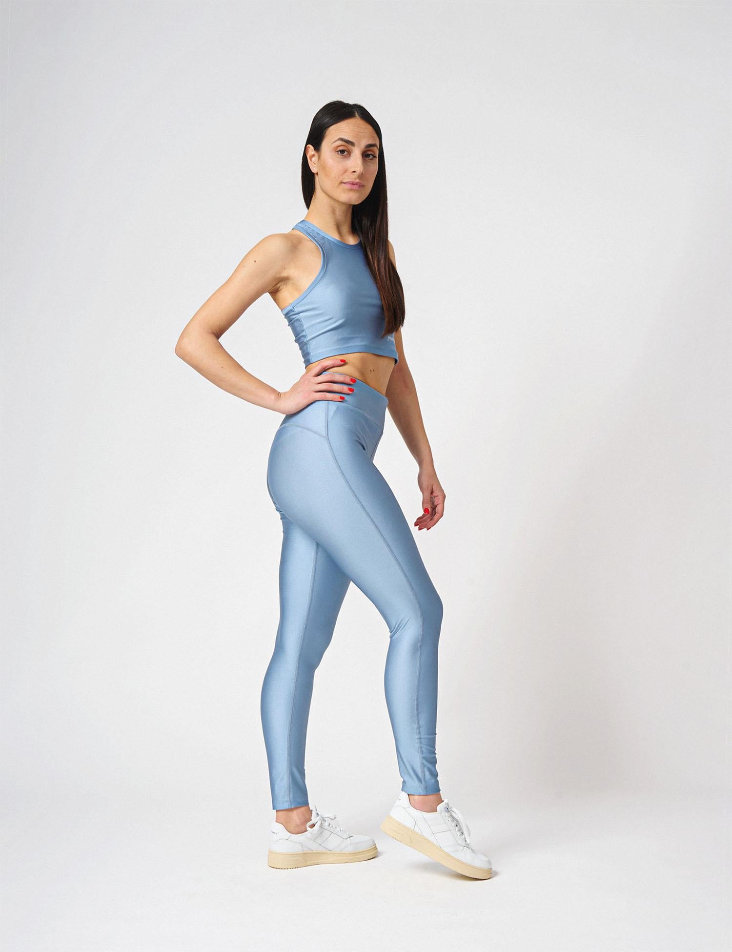 Leggings lucido vita alta
