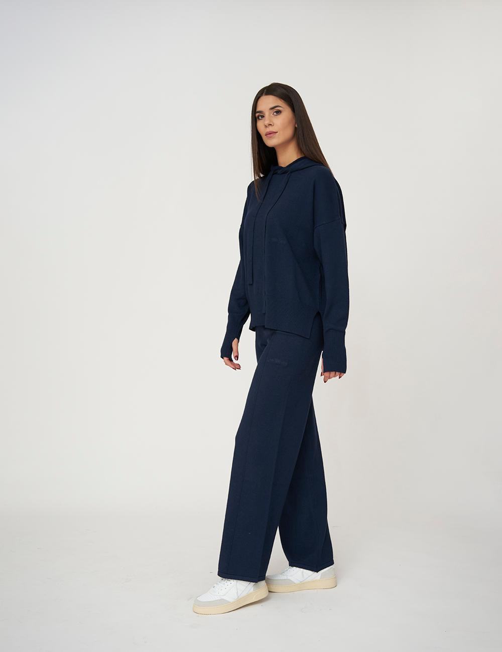 Pantalone a palazzo in maglia