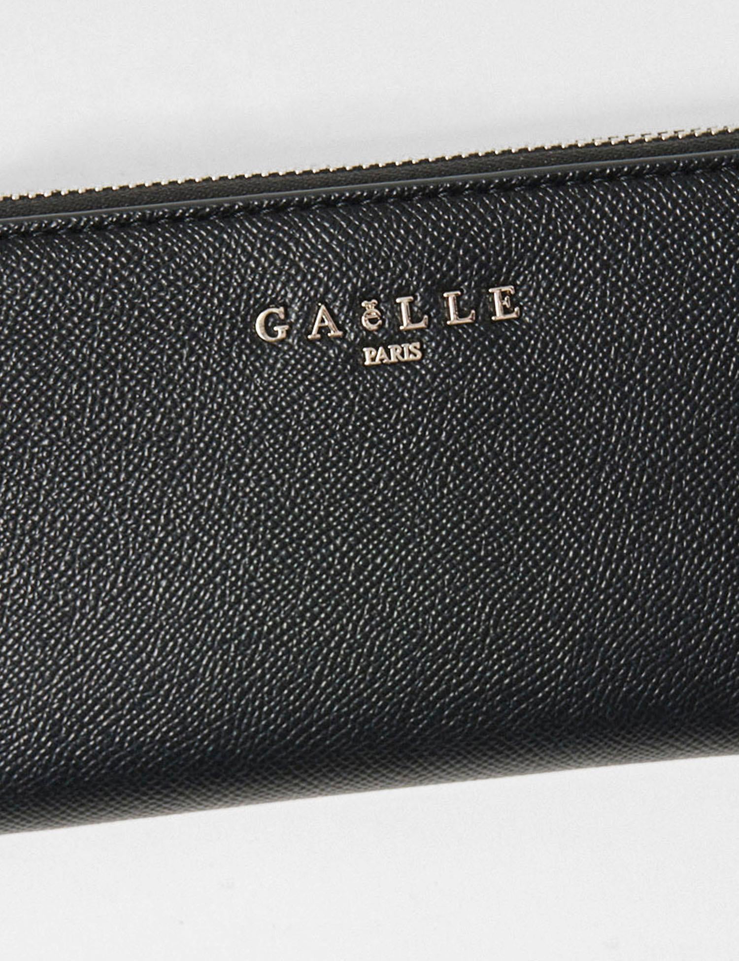 Portafoglio con zip in ecopelle saffiano