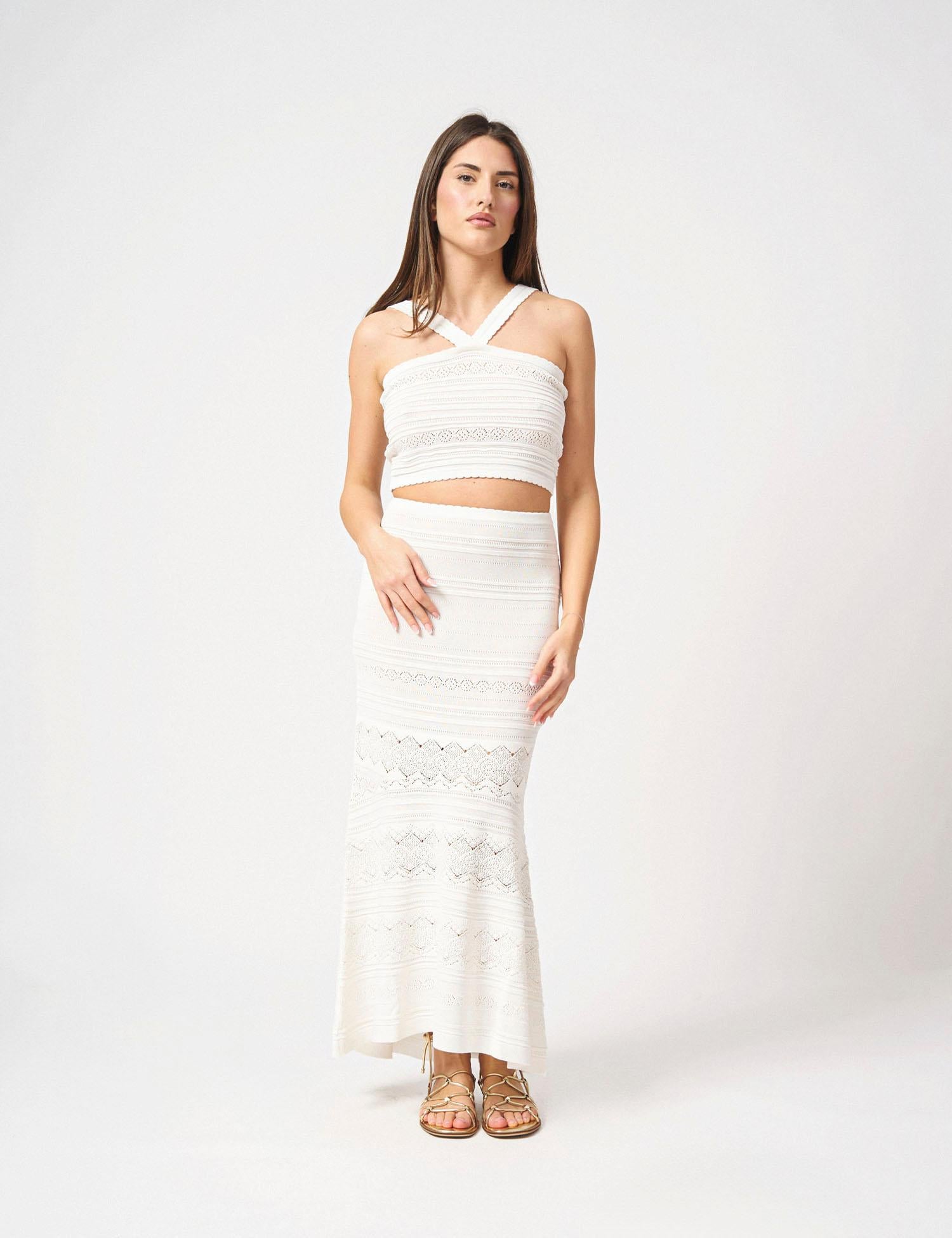 Crop top in maglia