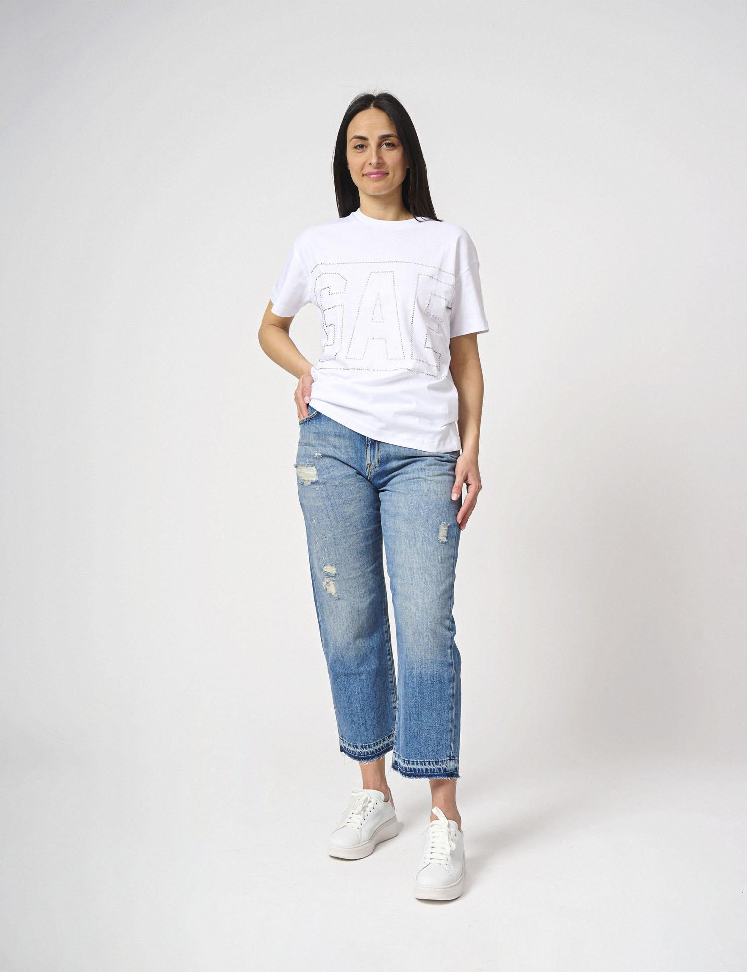 T-shirt con strass