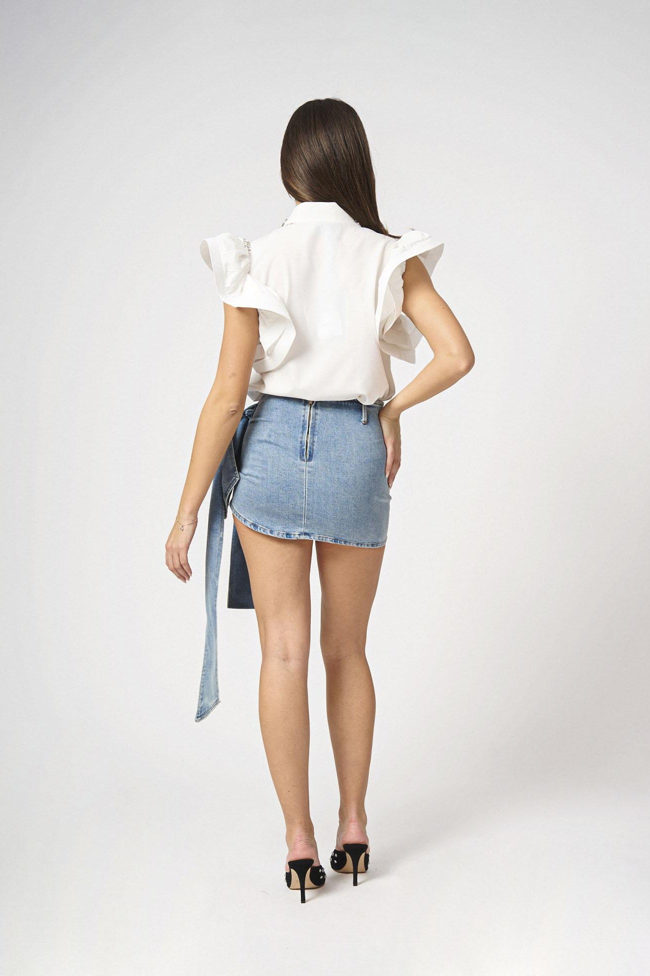 Gonna mini in denim