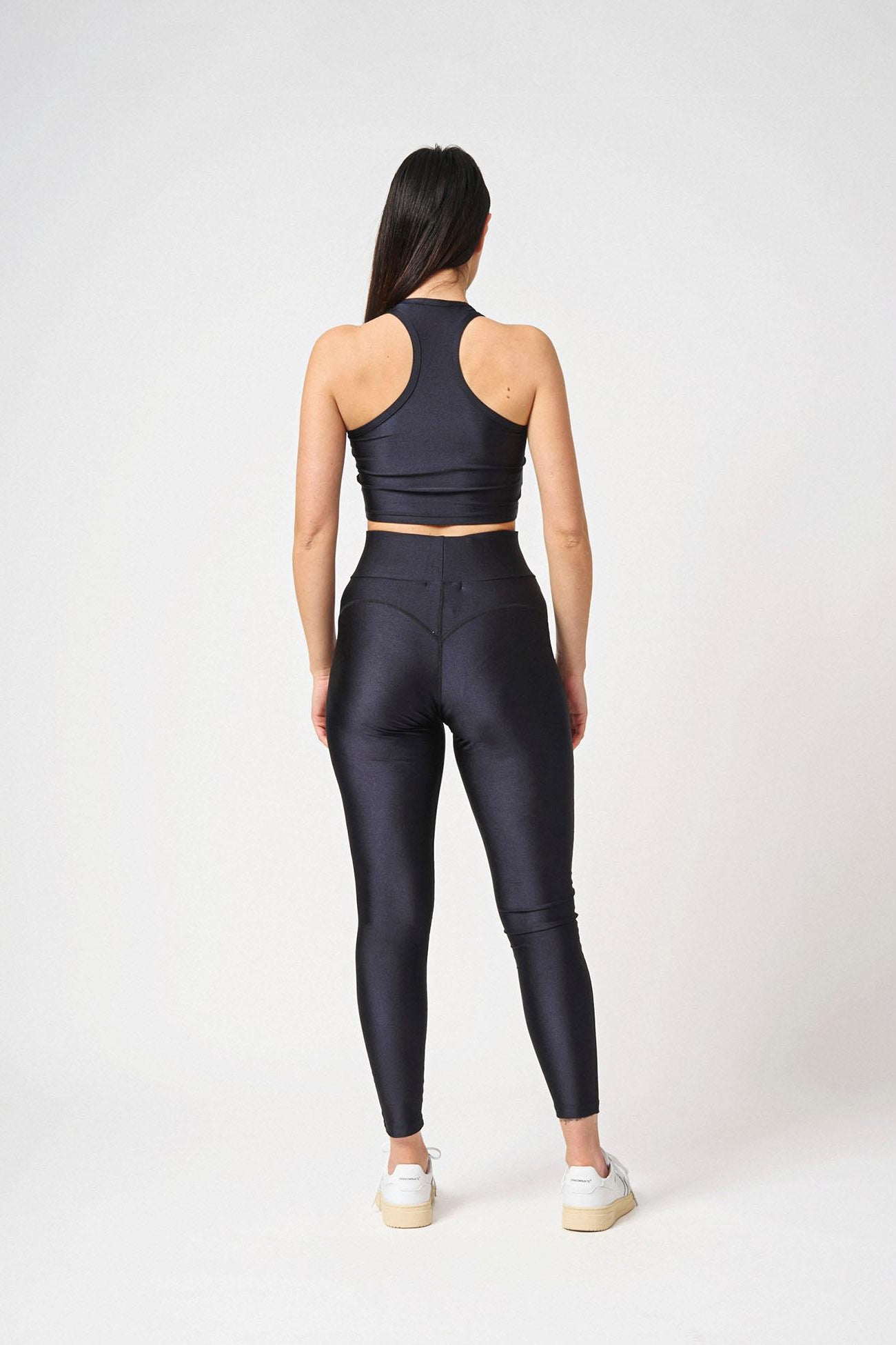 Leggings lucido vita alta