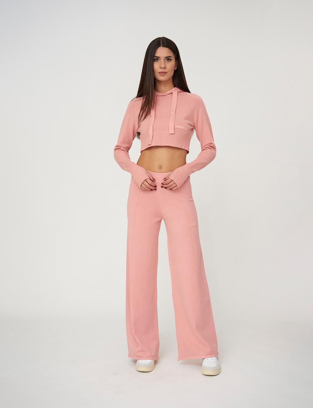 Pantalone a palazzo in maglia