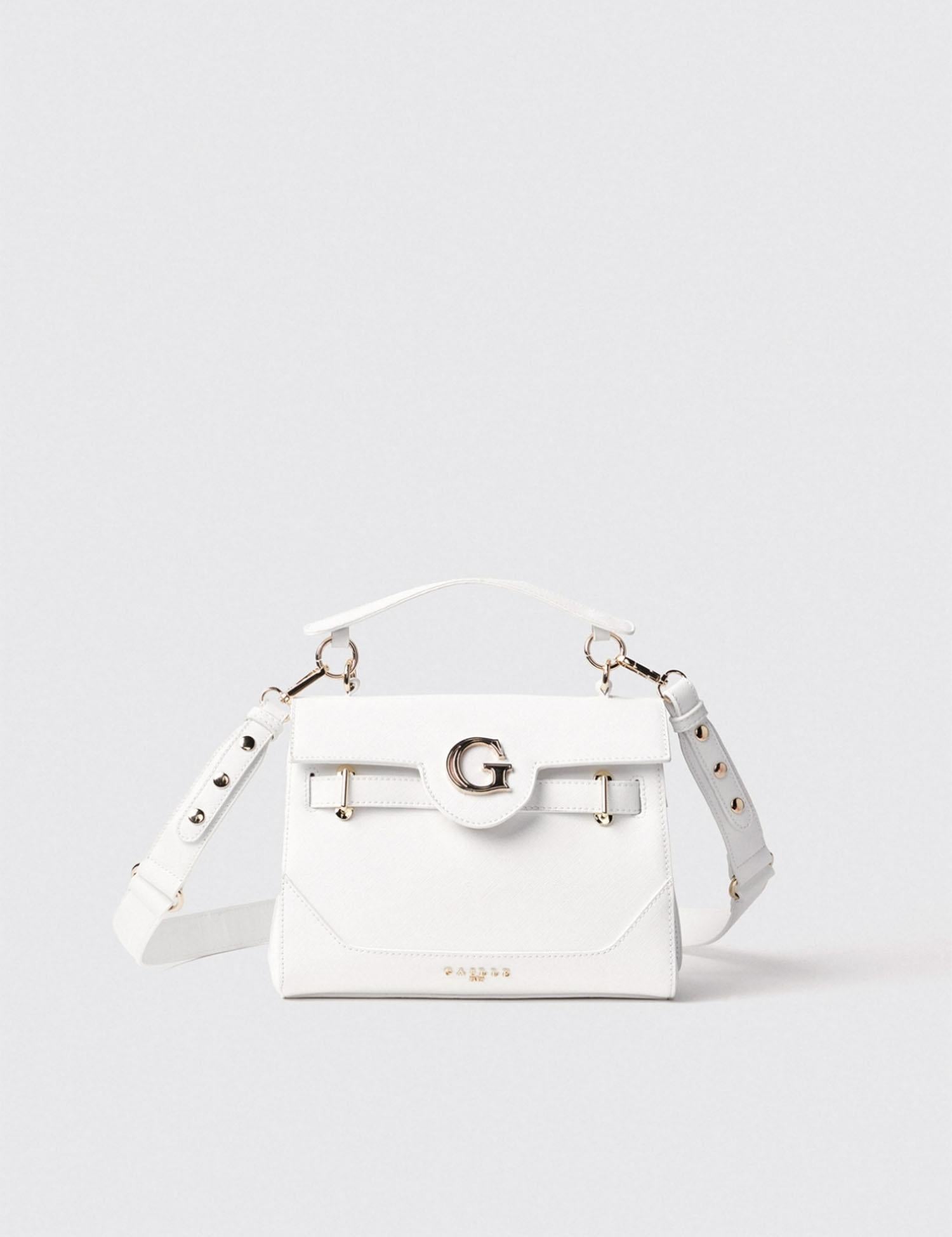 Shoulder strap con logo e applicazioni