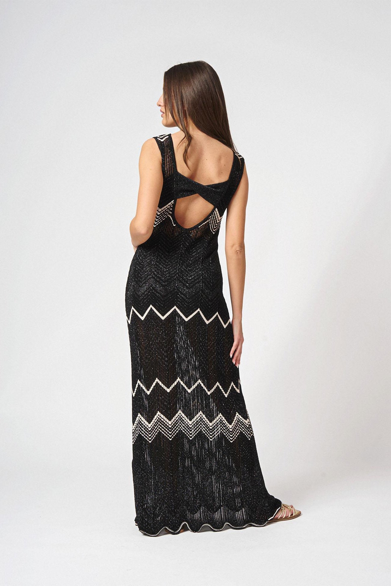 Abito lungo zig zag