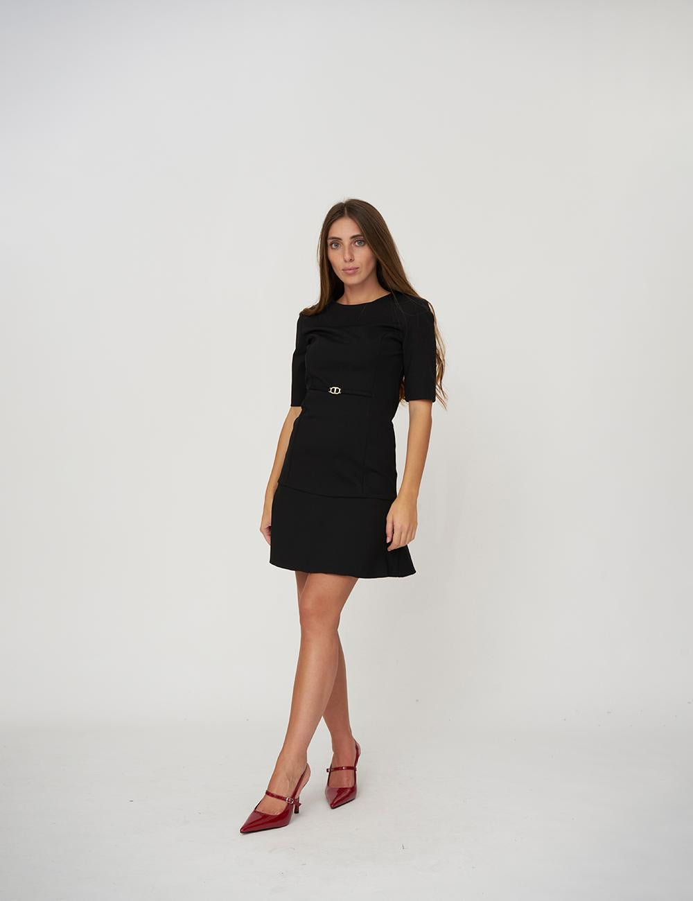 Abito corto in punto milano