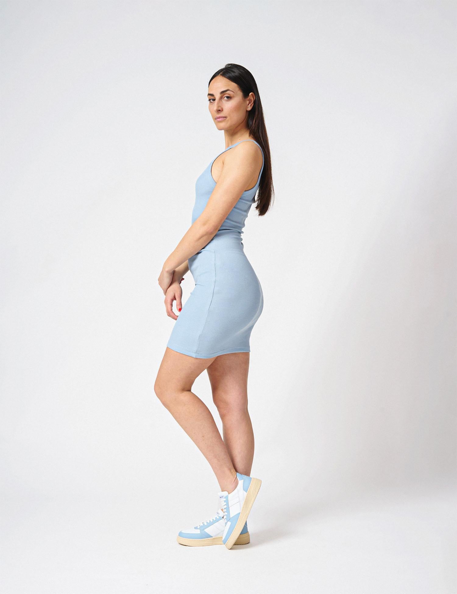 Abito corto scollo all'americana