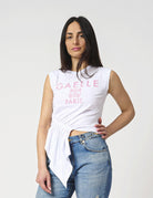 T-shirt smanicata