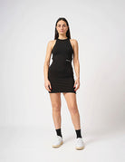 Abito corto scollo all'americana