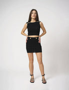 Top cropped in punto traforato