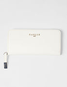 Portafoglio con zip in ecopelle saffiano