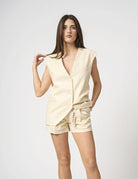 Gilet over con apertura sul retro