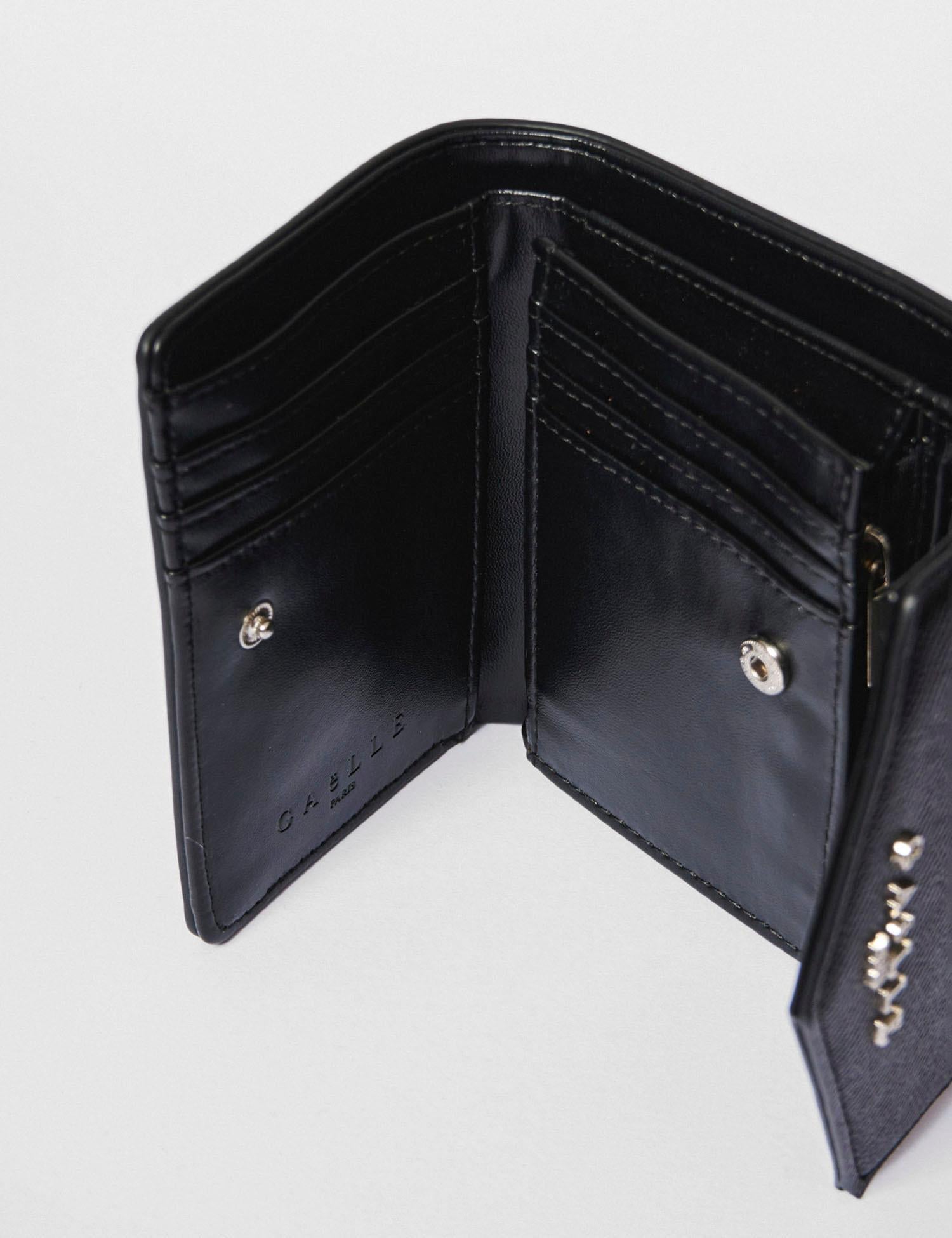 Mini portafoglio in ecopelle saffiano