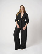 Camicia di lino nodo sul davanti