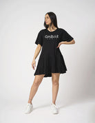 Abito lungo con balze