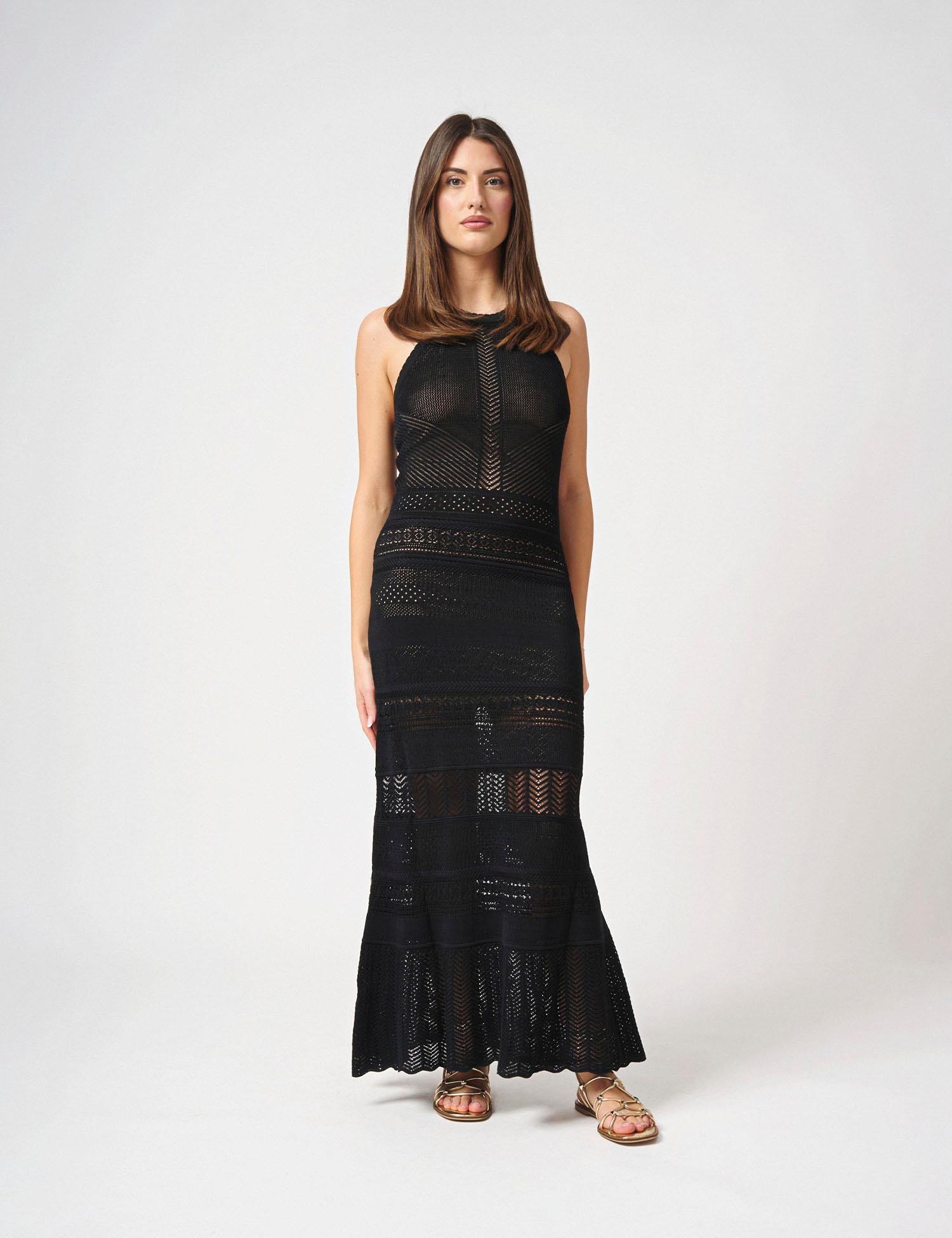 Abito lungo smanicato