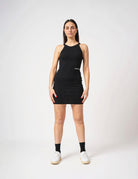 Abito corto scollo all'americana