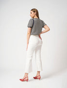 Maglia girocollo rigata