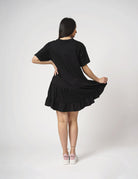 Abito lungo con balze