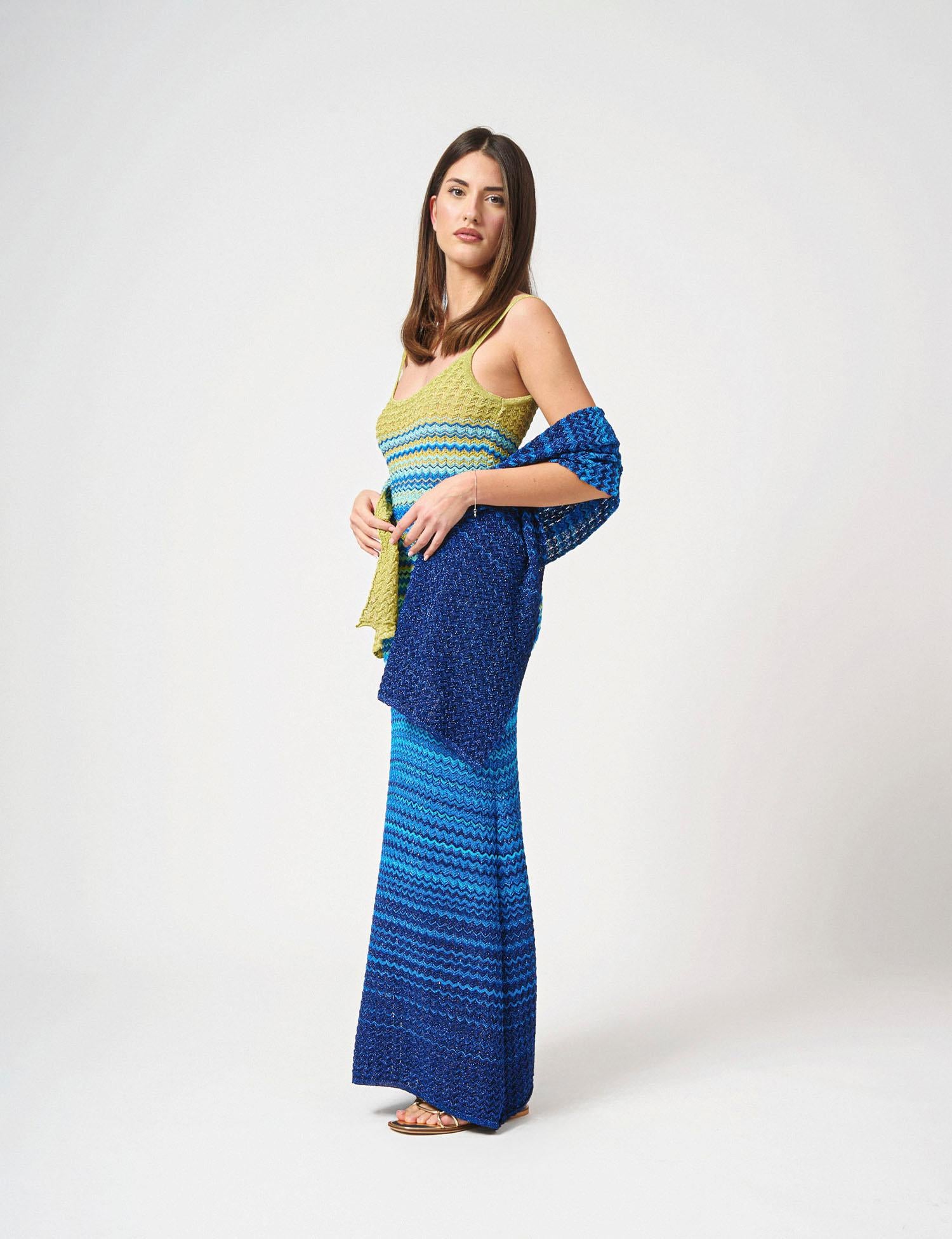 Foulard in maglia degradè