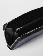 Portafoglio con zip in ecopelle saffiano