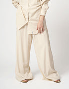 Pantalone largo in lino