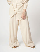 Pantalone largo in lino