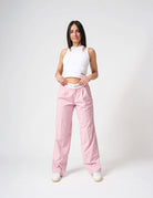 Pantalone dritto con cinto logato