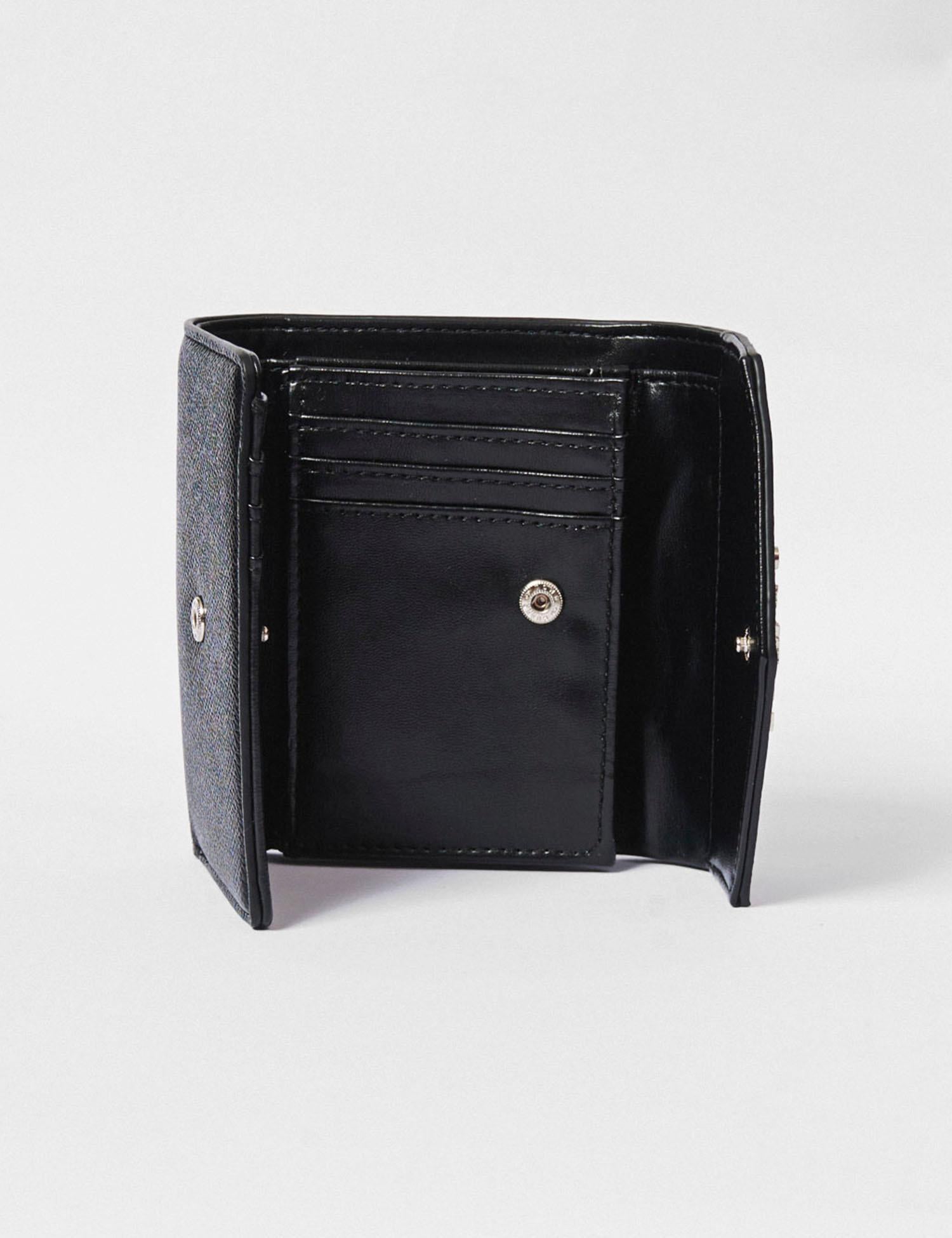 Mini portafoglio in ecopelle saffiano