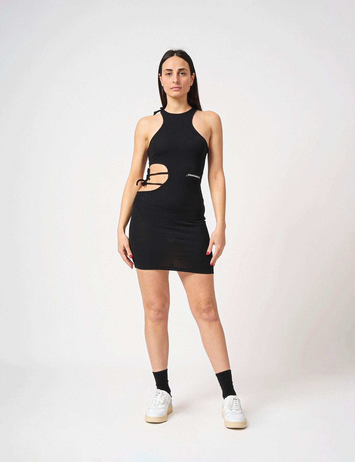 Abito corto in costina