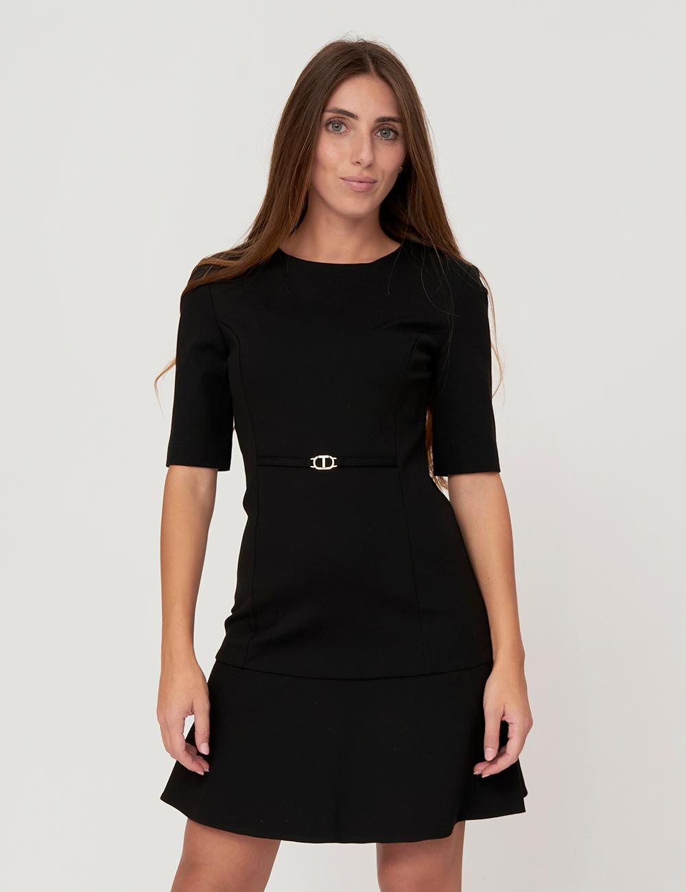 Abito corto in punto milano