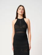 Body smanicato in maglia