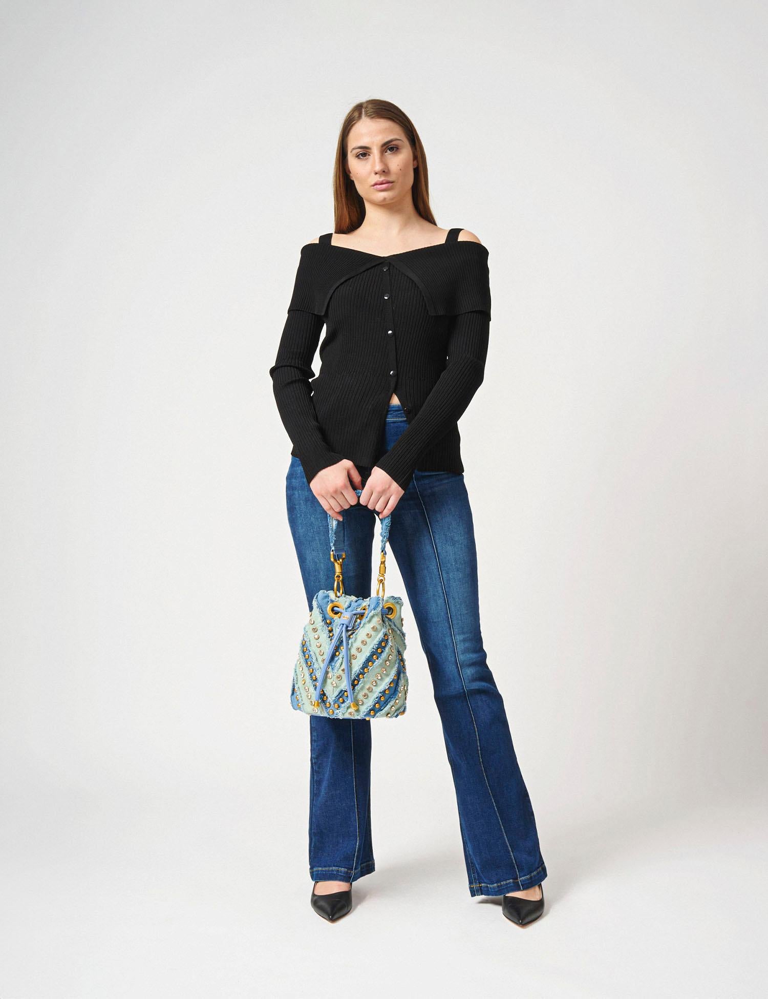 Jeans fit vita alta