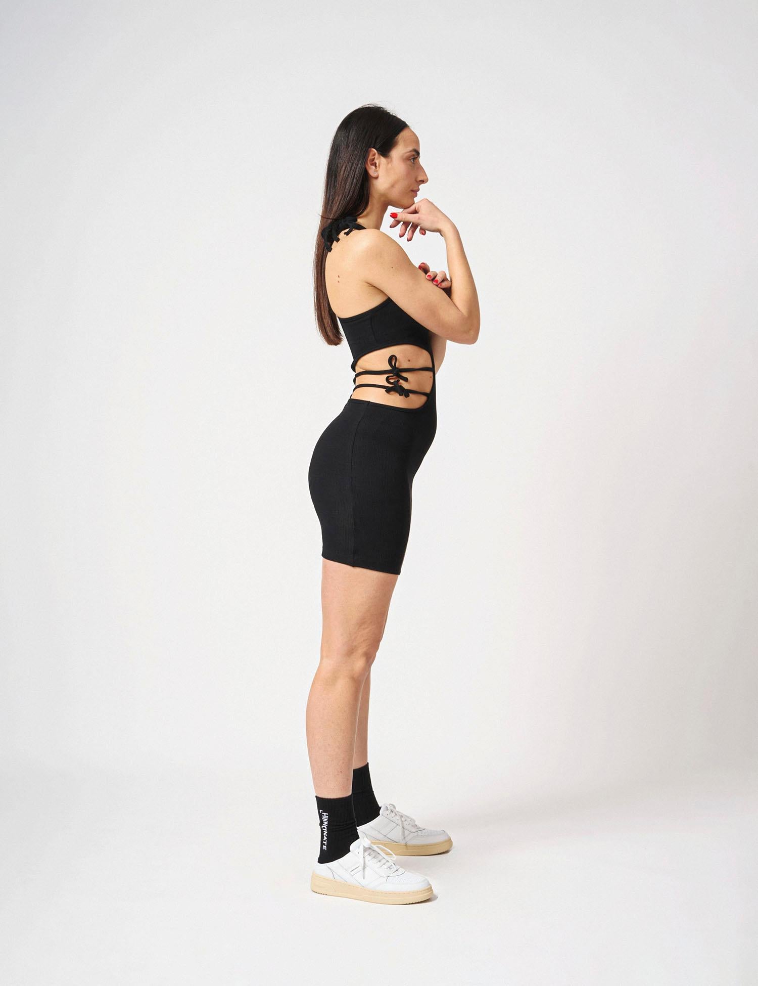 Abito corto in costina